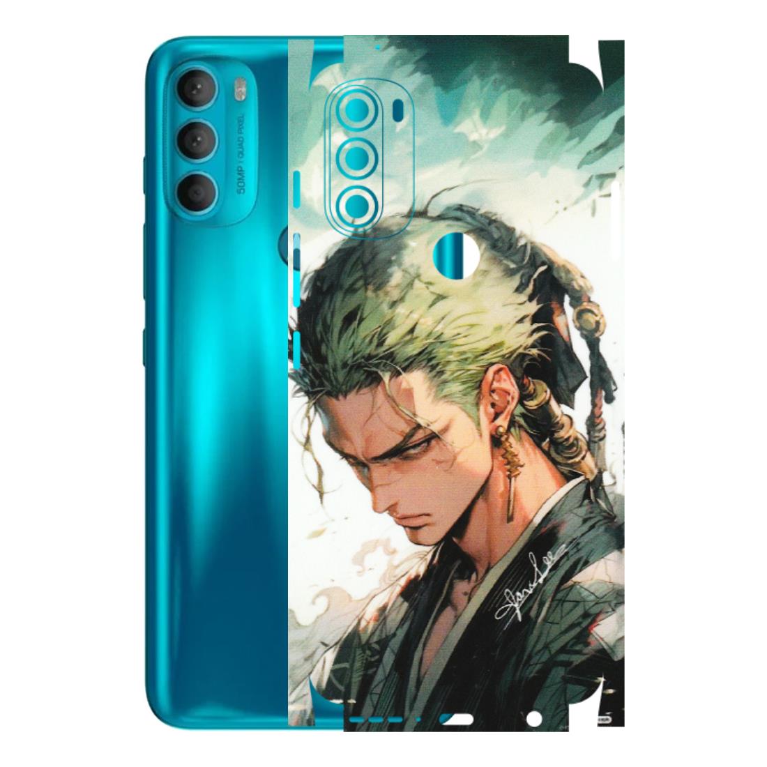 Motorola Phone Skins (All Models) - New Roronoa Zoro One Picece Anime - Matte Finish (M-140) Motorola Moto G71 (5G)