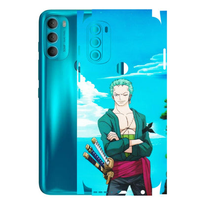 Motorola Phone Skins (All Models) - Cool Swordman Zoro Anime - Matte Finish (M-143) Motorola Moto G71 (5G)