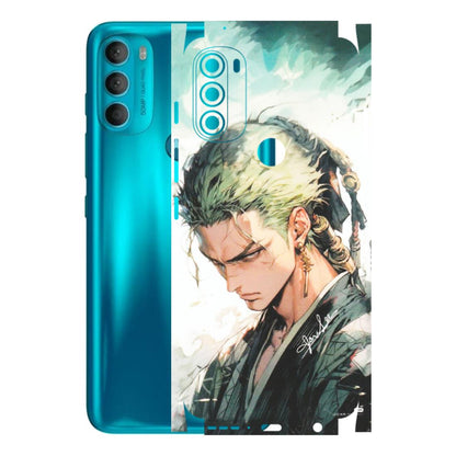 Motorola Phone Skins (All Models) - Pirate Hunter One Piece Anime - Matte Finish (M-157) Motorola Moto G71 (5G)