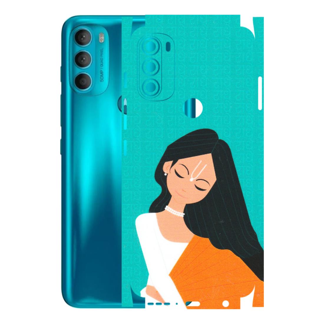 Motorola Phone Skins (All Models) - Radhe Radhe With Hindu Symbol - Matte Finish (M-164) Motorola Moto G71 (5G)