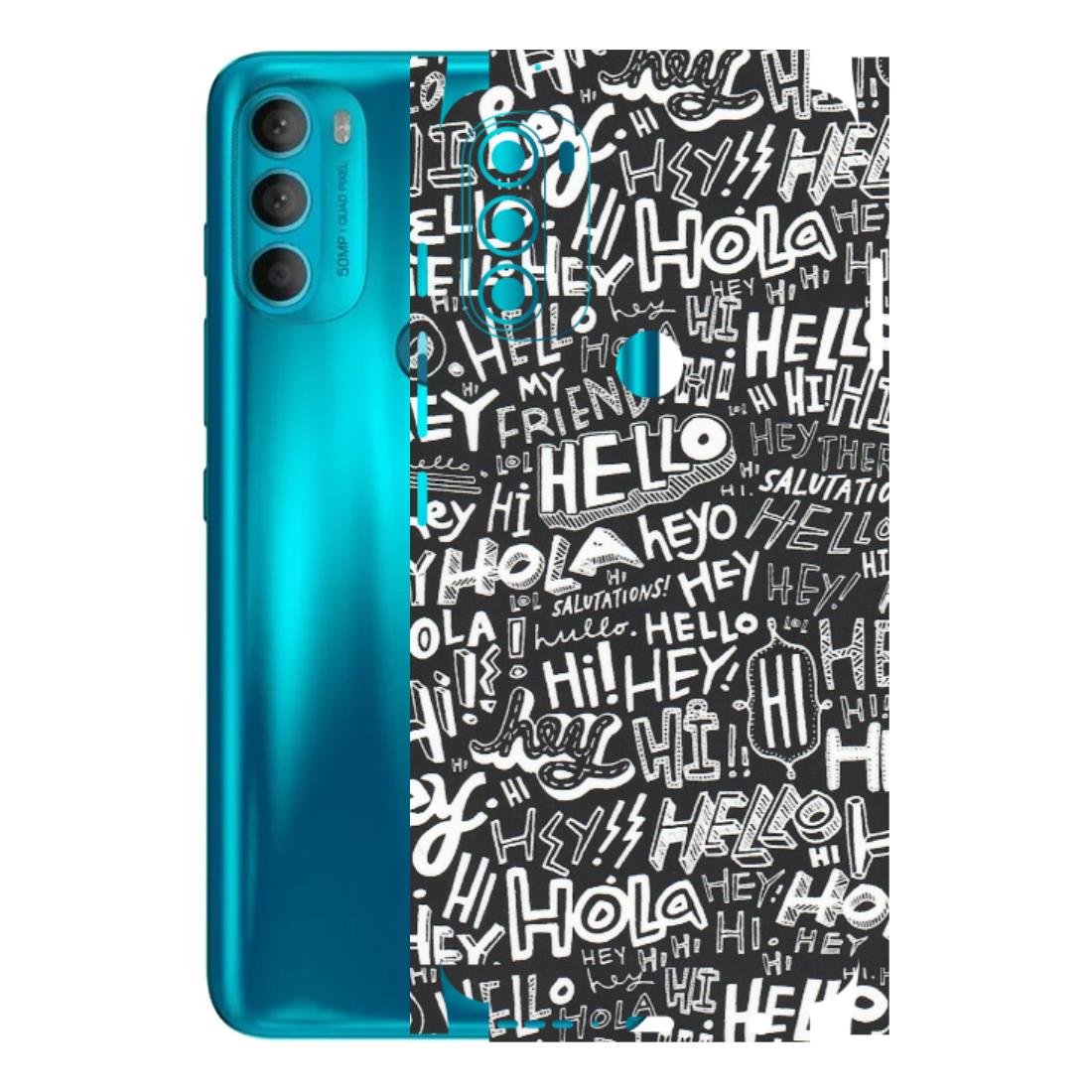 Motorola Phone Skins (All Models) - Hi Hello Doodles - Matte Finish (M-25) Motorola Moto G71 (5G)