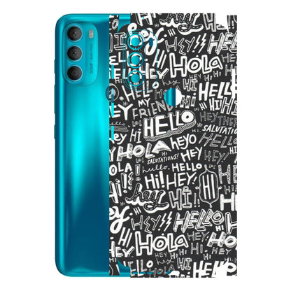 Motorola Phone Skins (All Models) - Hi Hello Doodles - Matte Finish (M-25) Motorola Moto G71 (5G)