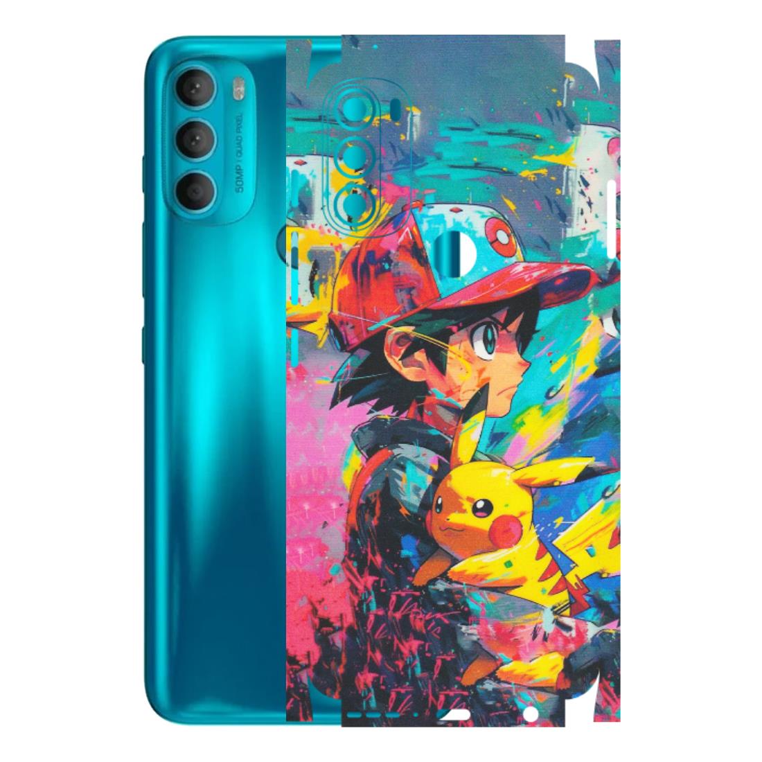Motorola Phone Skins (All Models) - Ash & Pikachu - Matte Finish (M-26) Motorola Moto G71 (5G)