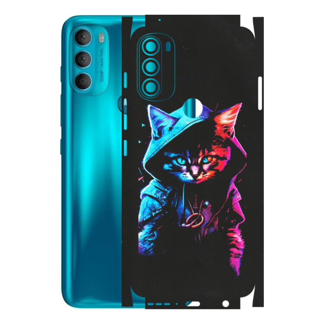 Motorola Phone Skins (All Models) - Cyberpunk Cat - Matte Finish (M-45) Motorola Moto G71 (5G)