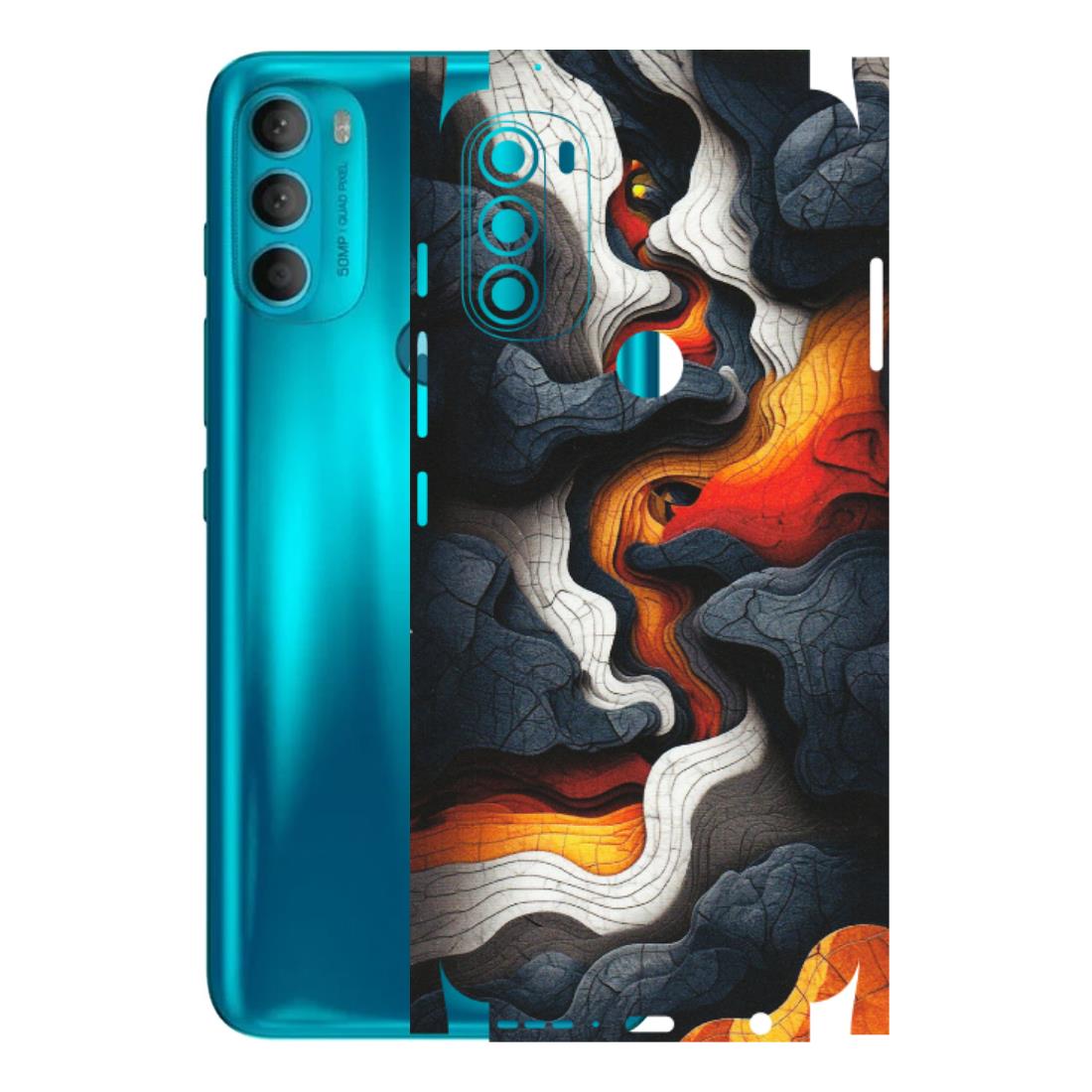 Motorola Phone Skins (All Models) - Abstract Volcanic Layers - Matte Finish (M-52) Motorola Moto G71 (5G)