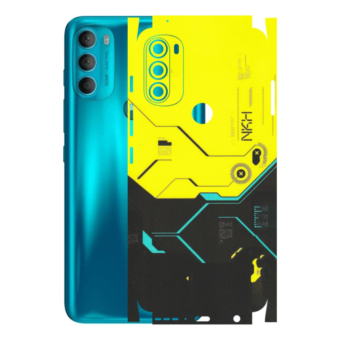 Motorola Phone Skins (All Models) - Black Yellow Technica - Matte Finish (M-53) Motorola Moto G71 (5G)