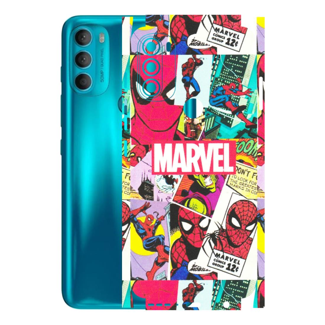 Motorola Phone Skins (All Models) - Marvel Comic Spiderman Grafitti - Matte Finish (M-72) Motorola Moto G71 (5G)
