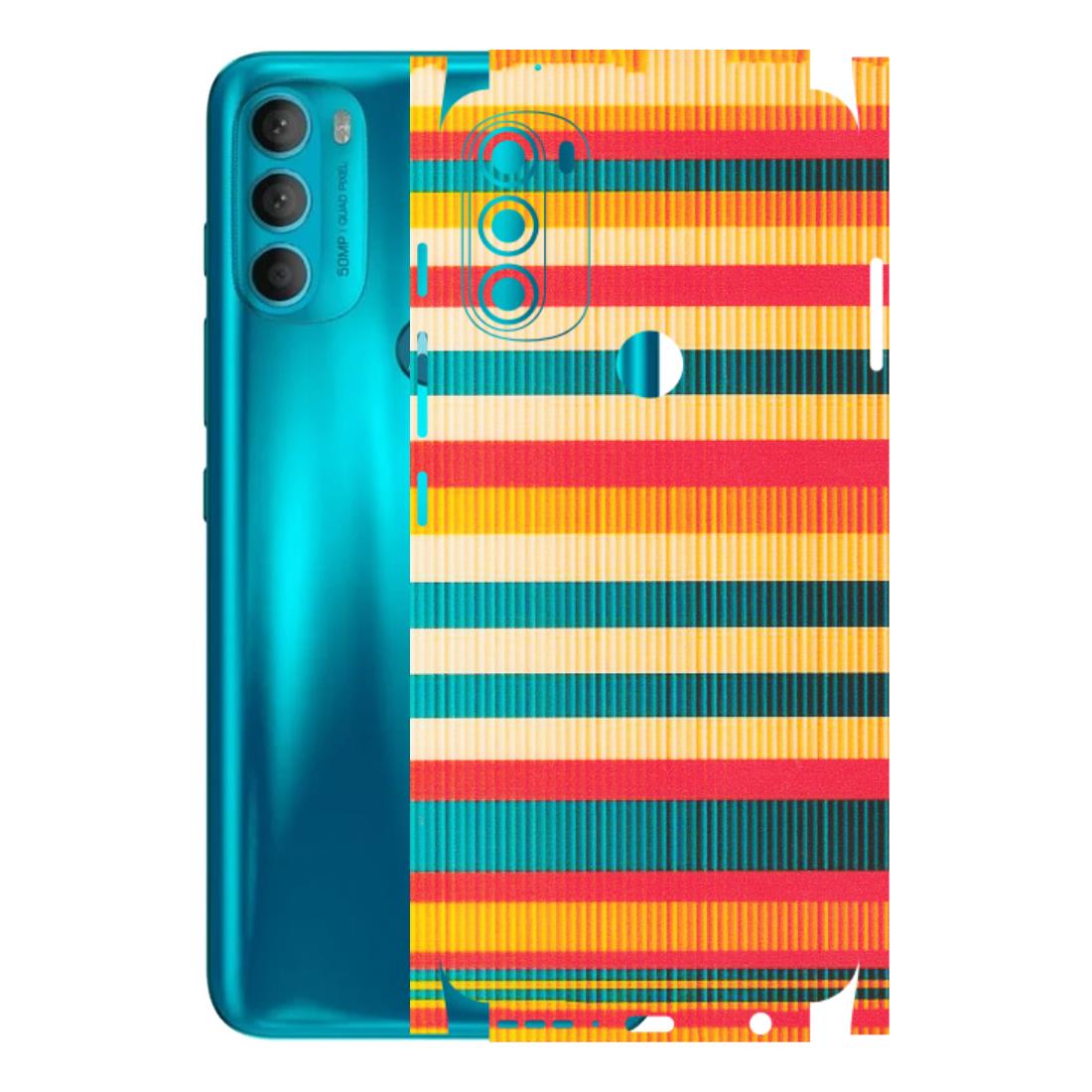 Motorola Phone Skins (All Models) - Colourful Stripes Soothing Effect - Matte Finish (M-86) Motorola Moto G71 (5G)
