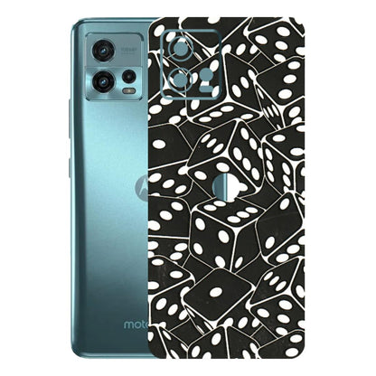 Motorola Phone Skins (All Models) - Big Black Dices - 3D Embossed Finish (L-106) Motorola Moto G72 (5G)