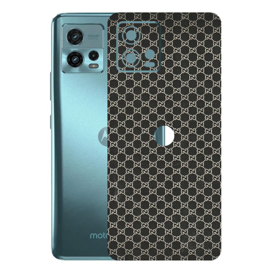 Motorola Phone Skins (All Models) - Black G Print - 3D Embossed Finish (L-109) Motorola Moto G72 (5G)