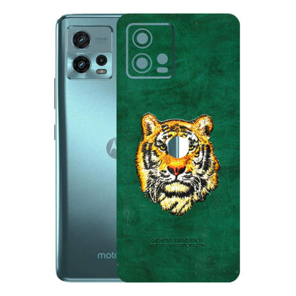 Motorola Phone Skins (All Models) - Leather Feel Tiger - 3D Embossed Finish (L-111) Motorola Moto G72 (5G)