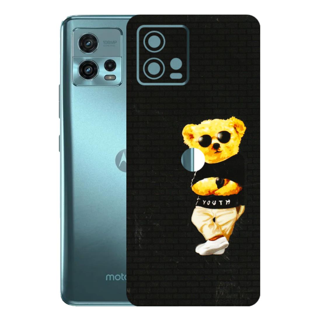 Motorola Phone Skins (All Models) - Classy Teddy Bear - 3D Embossed Finish (L-116) Motorola Moto G72 (5G)