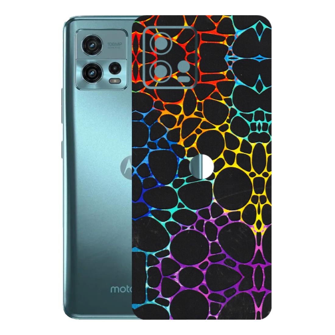 Motorola Phone Skins (All Models) - Abstract Art MultiColour - 3D Embossed Finish (L-133) Motorola Moto G72 (5G)