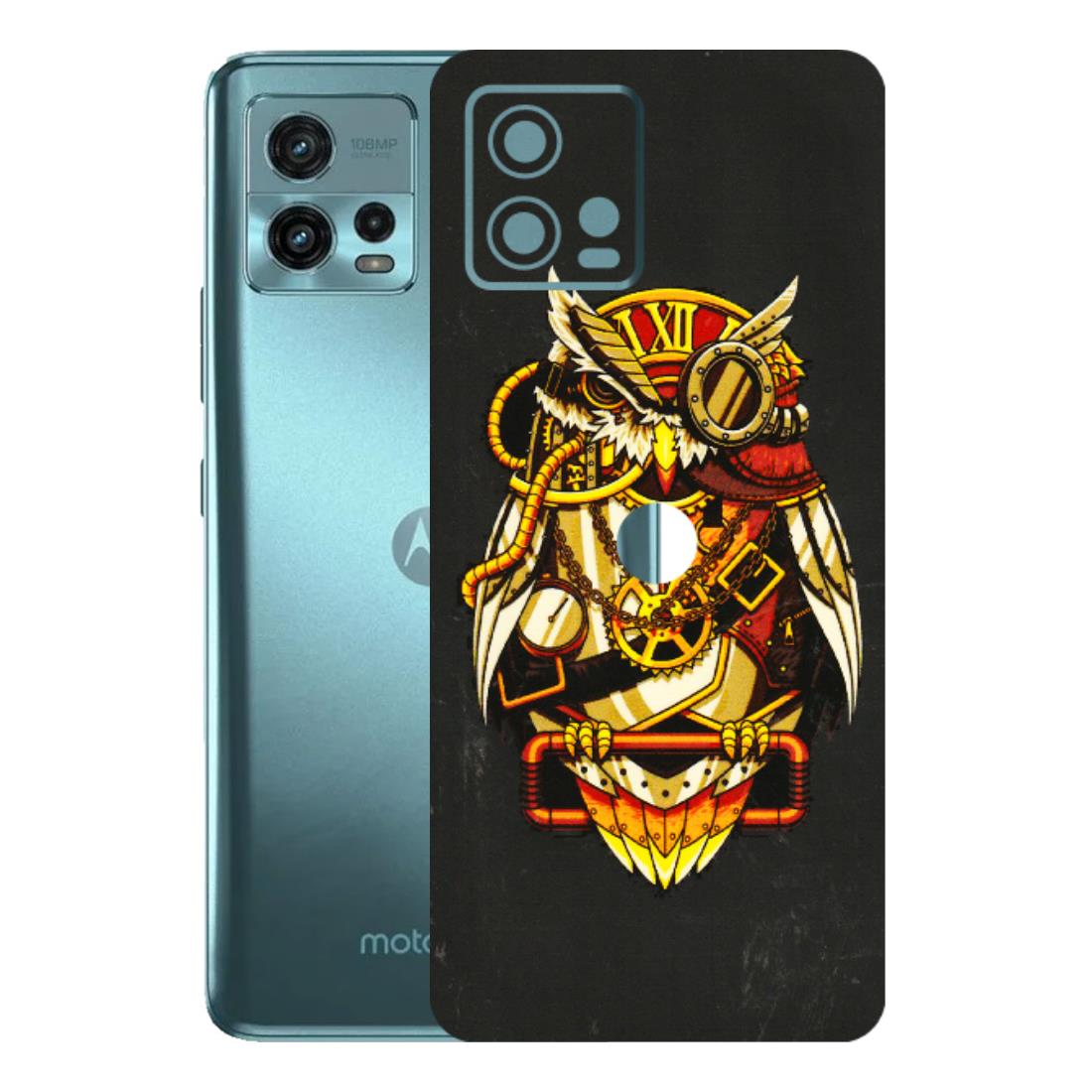 Motorola Phone Skins (All Models) - Classy Smart Owl - 3D Embossed Finish (L-144) Motorola Moto G72 (5G)