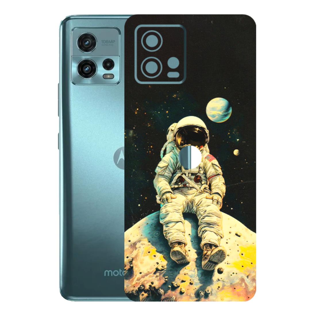 Motorola Phone Skins (All Models) - Astronaut in Space - 3D Embossed Finish (L-16) Motorola Moto G72 (5G)