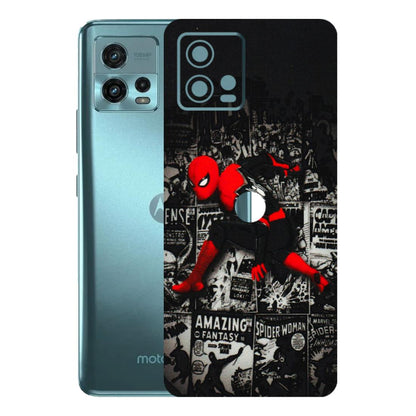 Motorola Phone Skins (All Models) - SpiderMan New - 3D Embossed Finish (L-162) Motorola Moto G72 (5G)