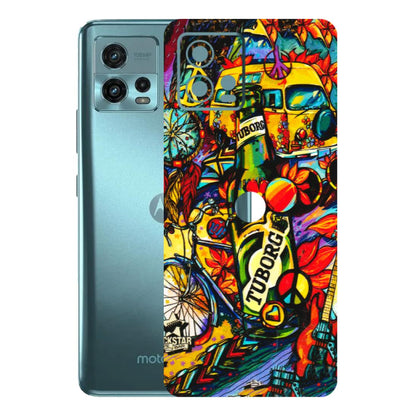 Motorola Phone Skins (All Models) - Cool Beer Bottle - 3D Embossed Finish (L-193) Motorola Moto G72 (5G)