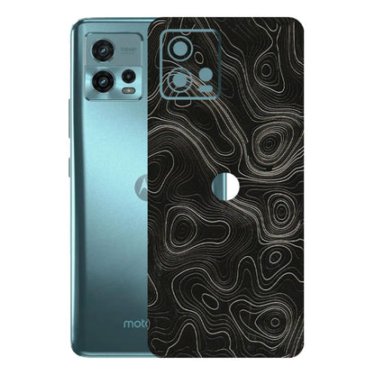 Motorola Phone Skins (All Models) - Black Swirl - 3D Embossed Finish (L-196) Motorola Moto G72 (5G)