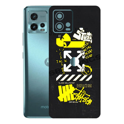 Motorola Phone Skins (All Models) - Anti Social Graffiti - 3D Embossed Finish (L-198) Motorola Moto G72 (5G)