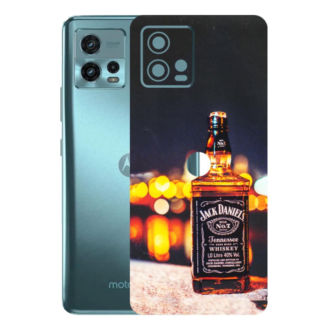 Motorola Phone Skins (All Models) - JD Whiskey Bottle - 3D Embossed Finish (L-20) Motorola Moto G72 (5G)