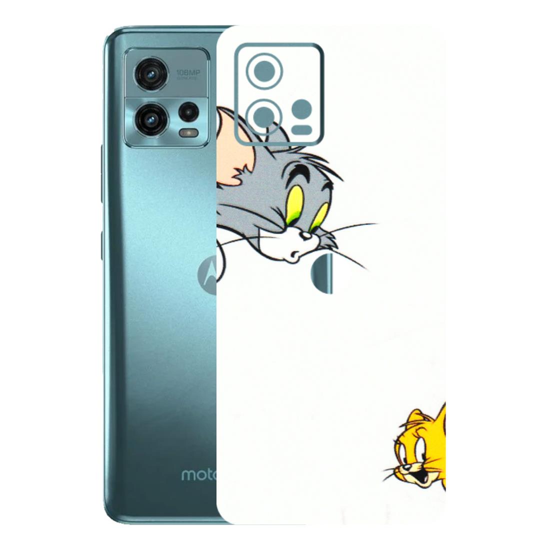 Motorola Phone Skins (All Models) - Cute Tom And Jerry - 3D Embossed Finish (L-220) Motorola Moto G72 (5G)