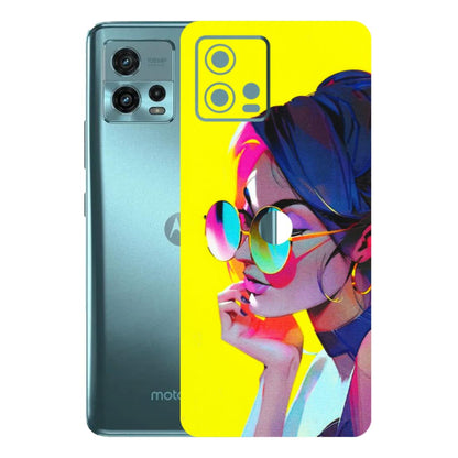 Motorola Phone Skins (All Models) - Bold Stylish Girl - 3D Embossed Finish (L-222) Motorola Moto G72 (5G)