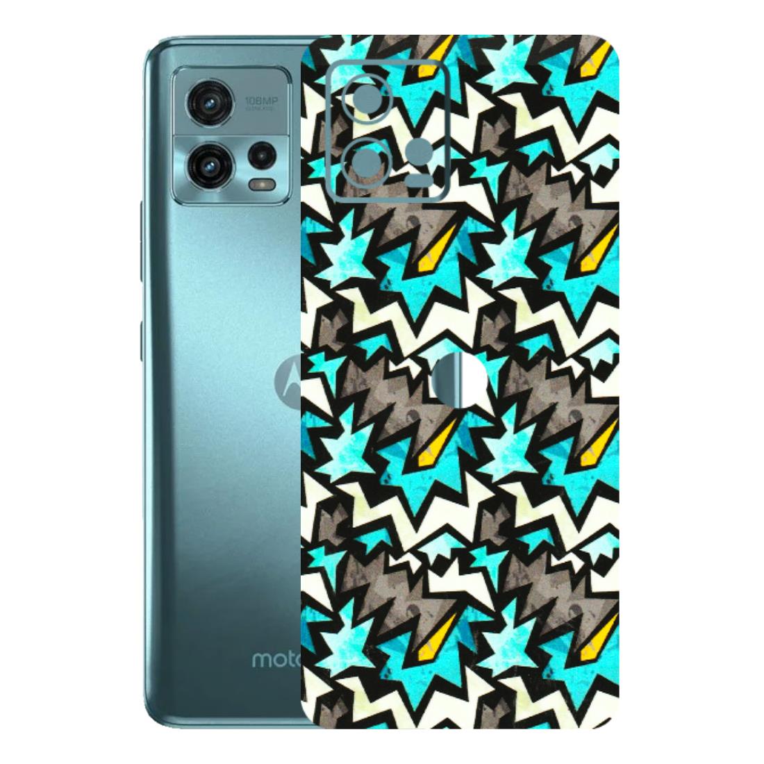Motorola Phone Skins (All Models) - Funky Zig Zag - 3D Embossed Finish (L-223) Motorola Moto G72 (5G)