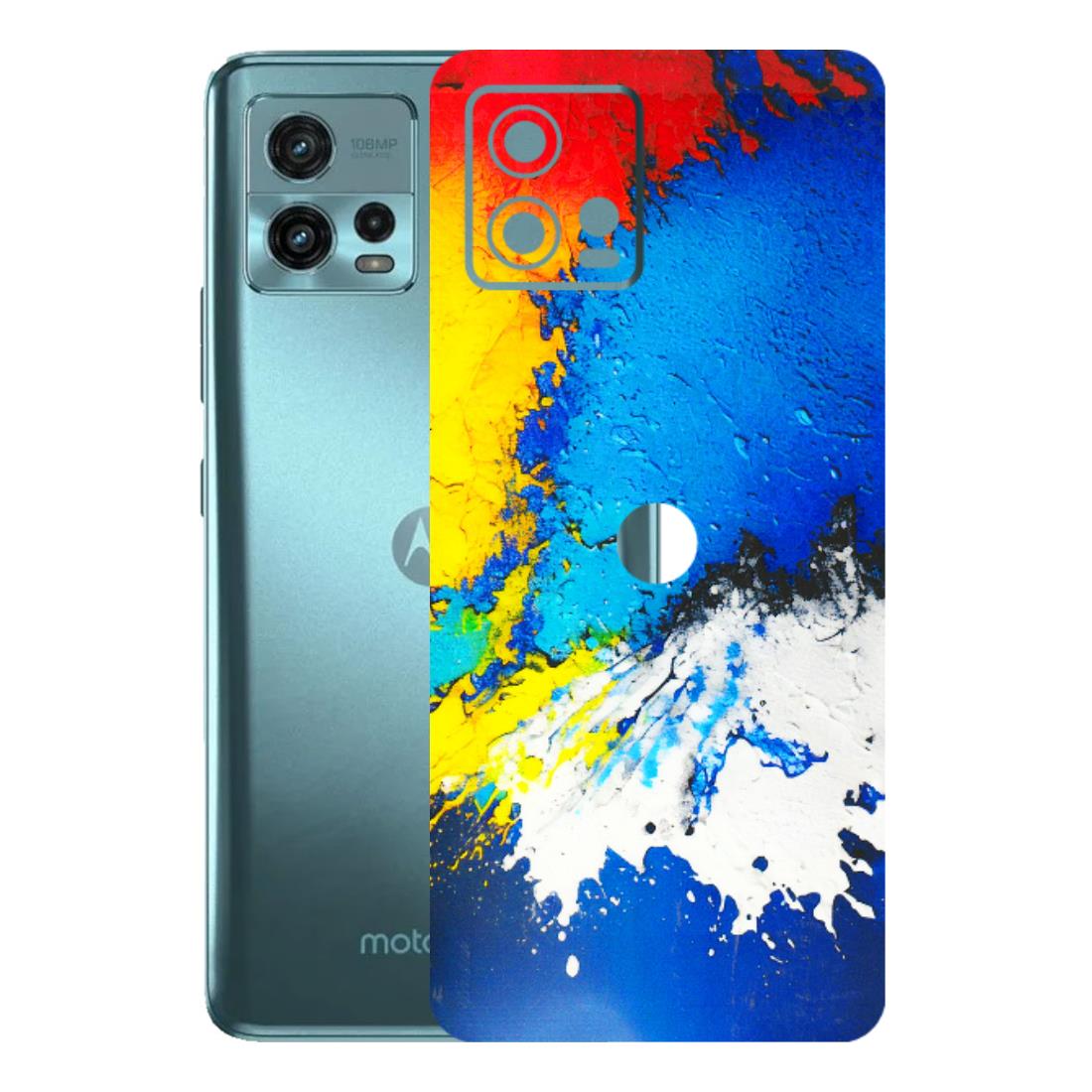 Motorola Phone Skins (All Models) - Acrylic Paint Spill - 3D Embossed Finish (L-229) Motorola Moto G72 (5G)