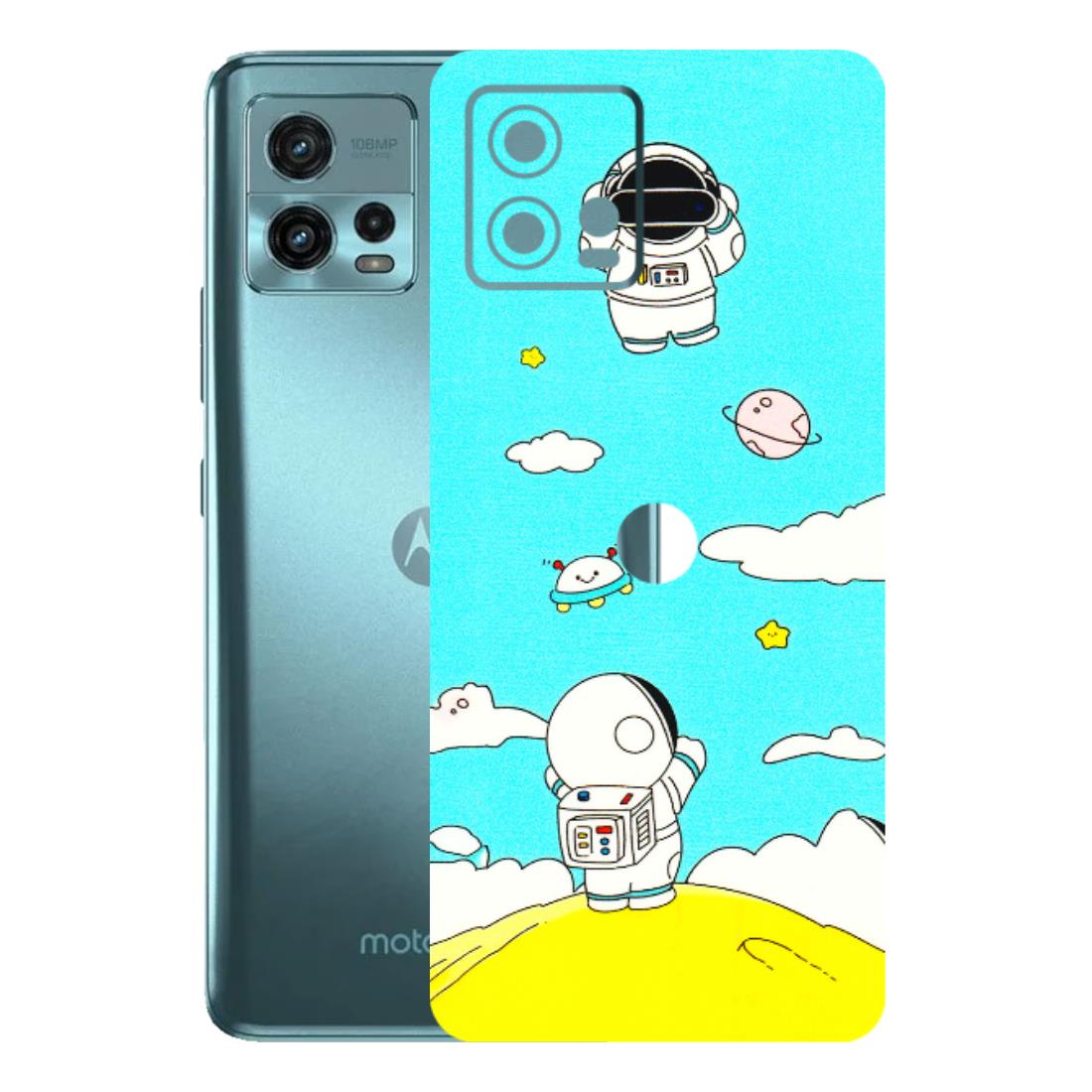 Motorola Phone Skins (All Models) - Blue Skies Astro Float - 3D Embossed Finish (L-230) Motorola Moto G72 (5G)