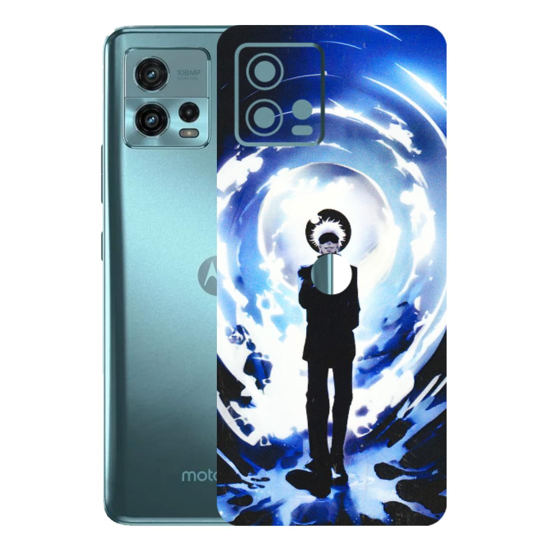 Motorola Phone Skins (All Models) - Satoru Gojo Dark Blue - 3D Embossed Finish (L-235) Motorola Moto G72 (5G)