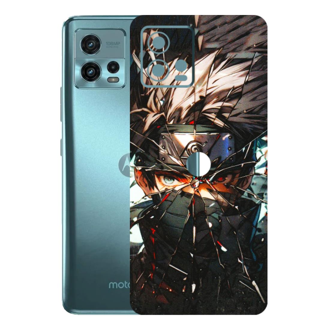 Motorola Phone Skins (All Models) - Kakashi Shattered Glass Effect - 3D Embossed Finish (L-237) Motorola Moto G72 (5G)