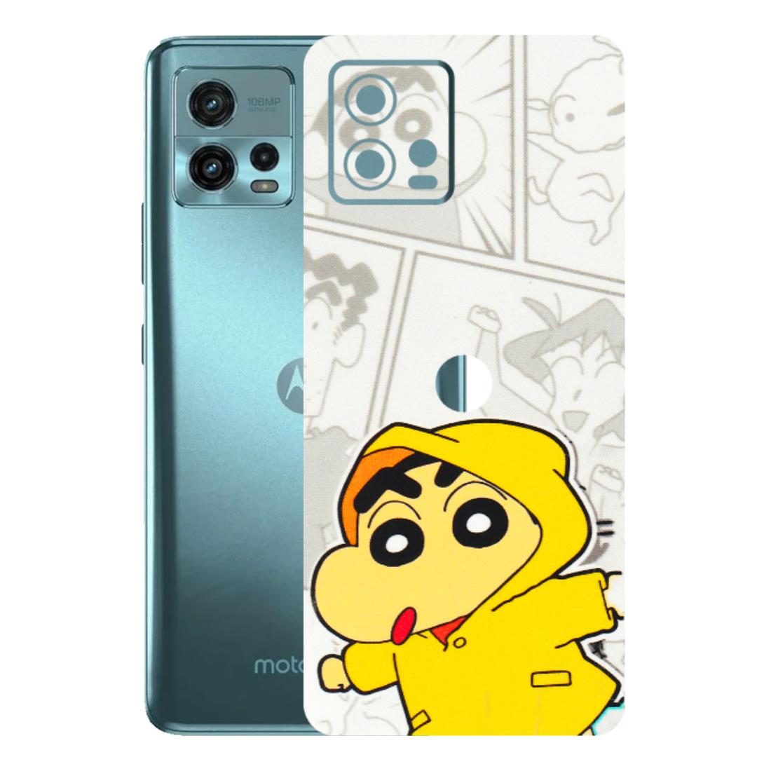Motorola Phone Skins (All Models) - Yellow Shinchan Comic - 3D Embossed Finish (L-246) Motorola Moto G72 (5G)