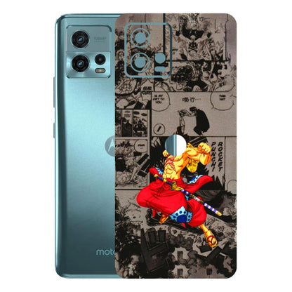 Motorola Phone Skins (All Models) - One Piece Rocket Punch Manga - 3D Embossed Finish (L-25) Motorola Moto G72 (5G)