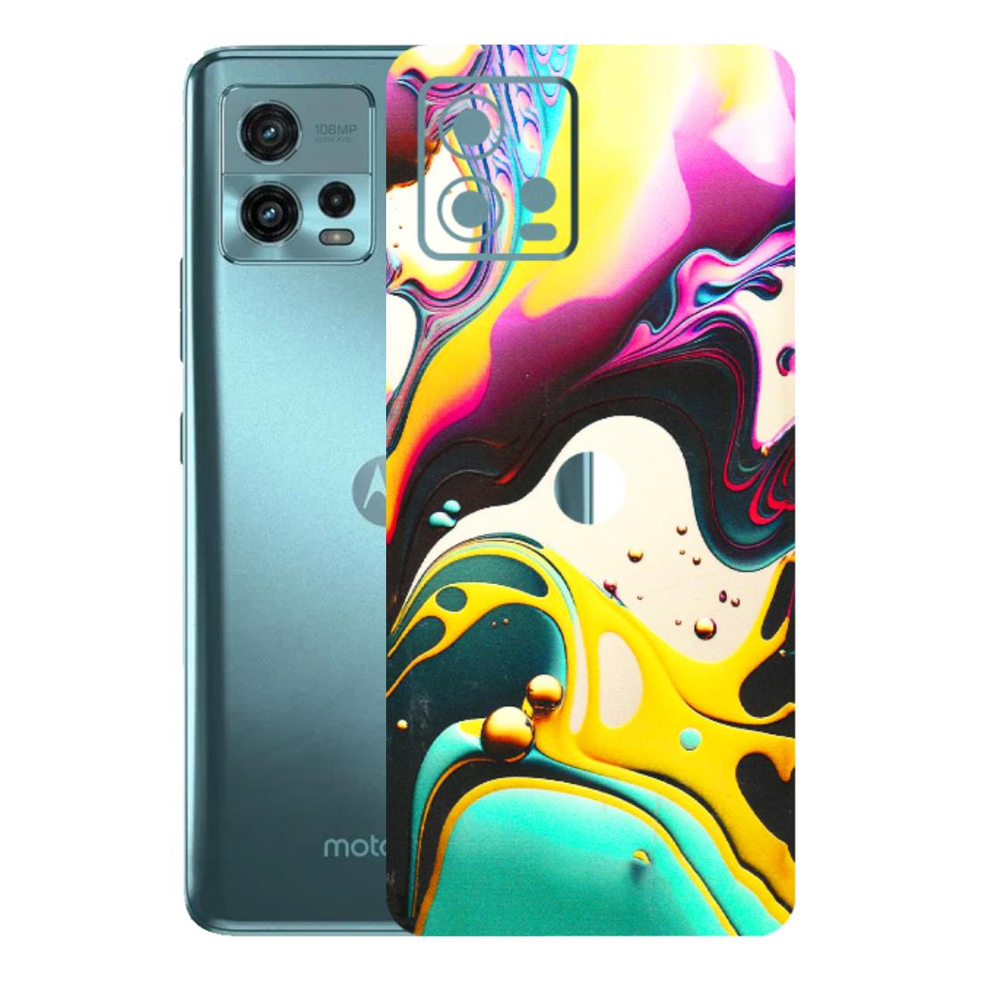 Motorola Phone Skins (All Models) - Multicolor Abstract pattern - 3D Embossed Finish (L-254) Motorola Moto G72 (5G)