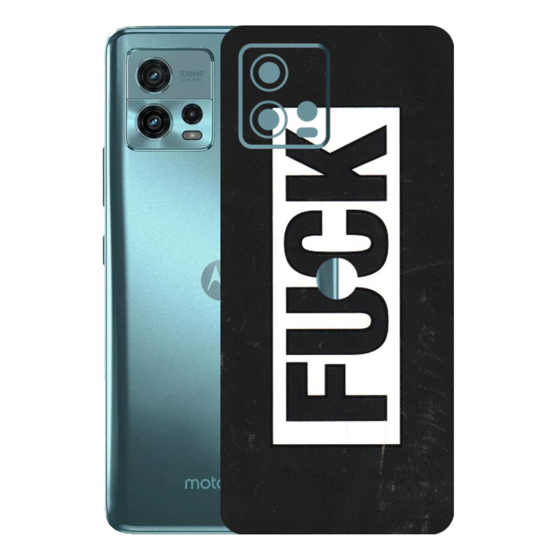 Motorola Phone Skins (All Models) - The F Word - 3D Embossed Finish (L-255) Motorola Moto G72 (5G)