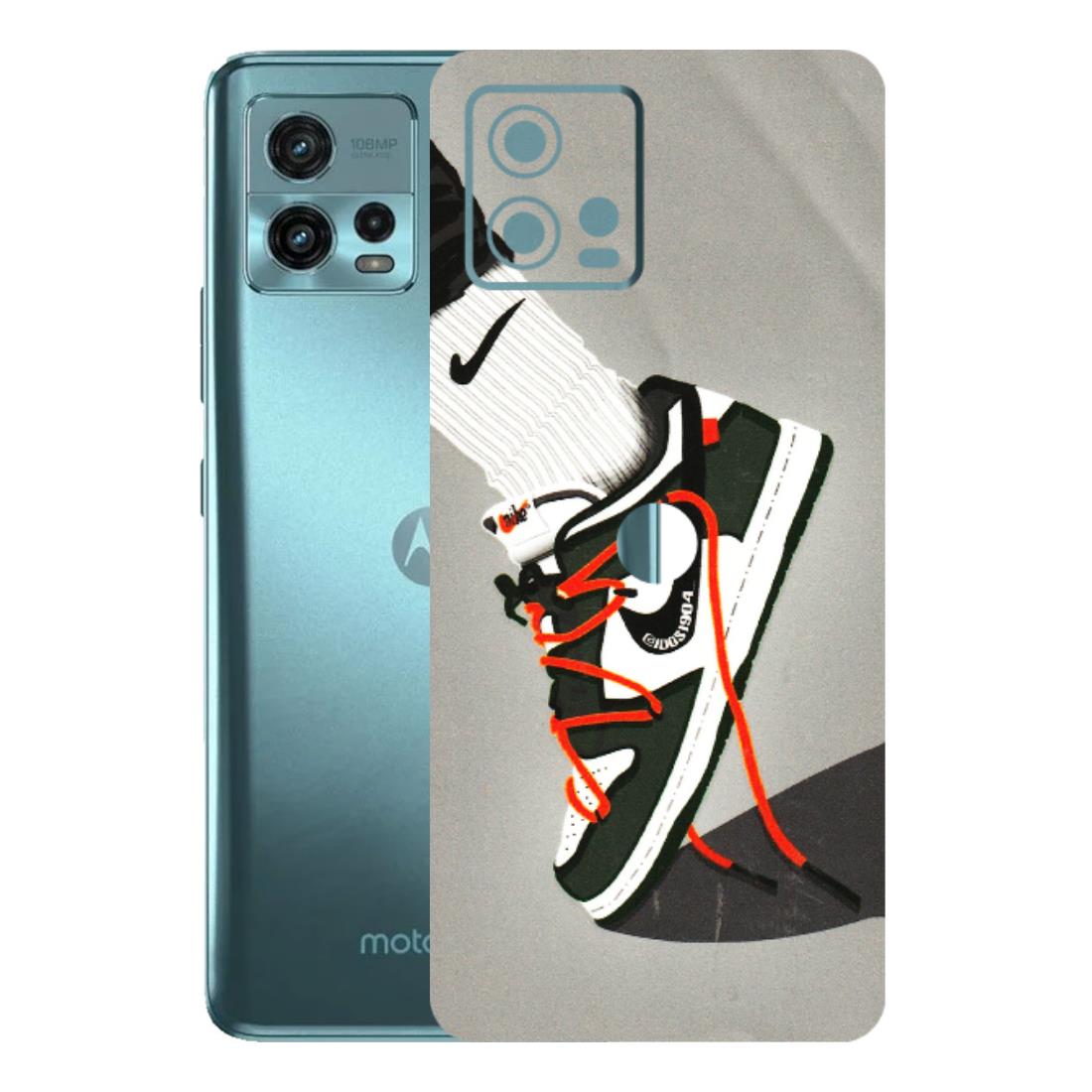 Motorola Phone Skins (All Models) - New Grey Sneaker - 3D Embossed Finish (L-261) Motorola Moto G72 (5G)