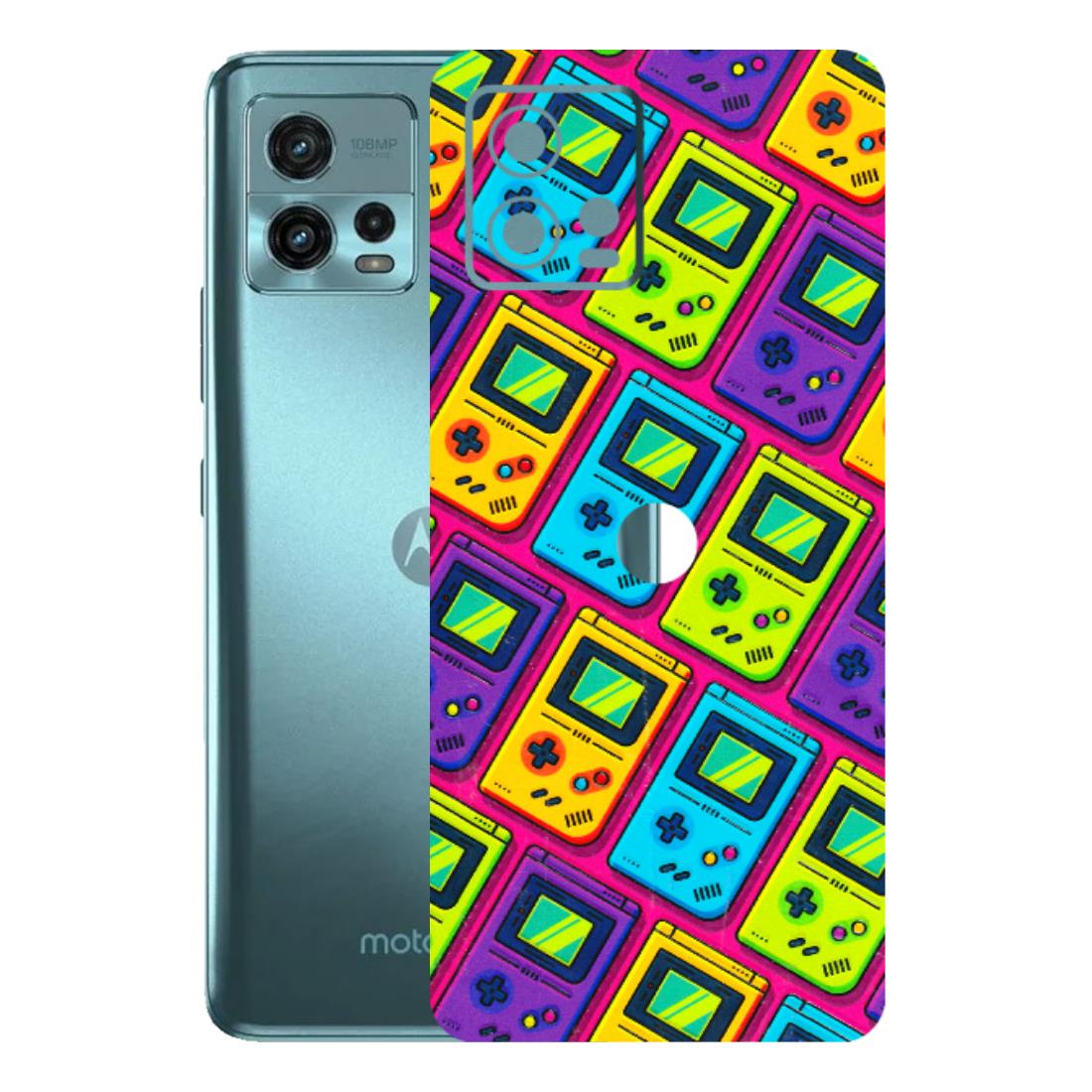Motorola Phone Skins (All Models) - Gameboy Colourful - 3D Embossed Finish (L-266) Motorola Moto G72 (5G)