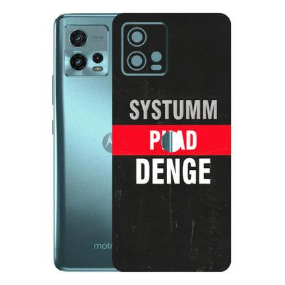 Motorola Phone Skins (All Models) - Systumm Phad Denge - 3D Embossed Finish (L-278) Motorola Moto G72 (5G)