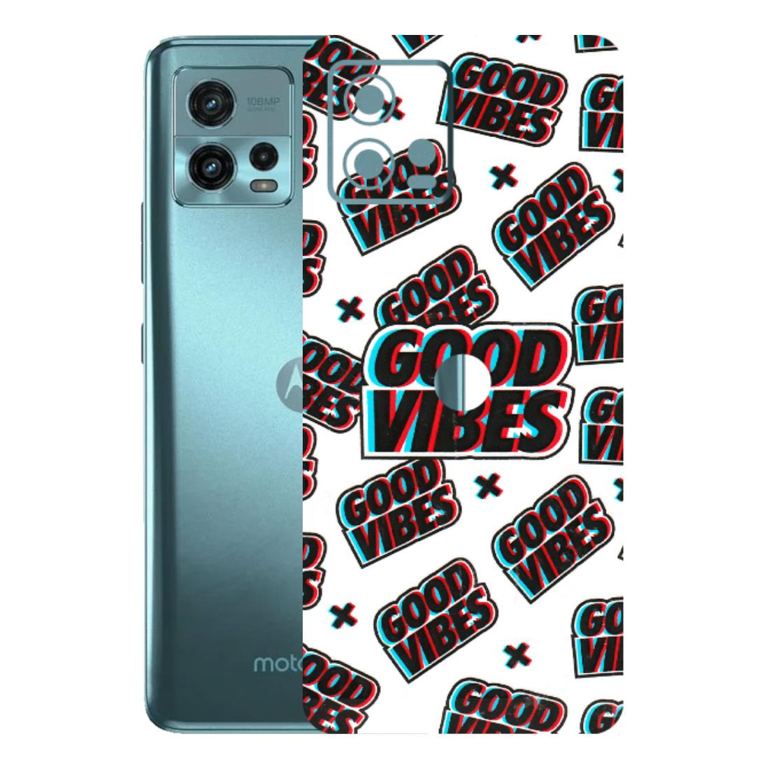 Motorola Phone Skins (All Models) - Good Vibes - 3D Embossed Finish (L-282) Motorola Moto G72 (5G)