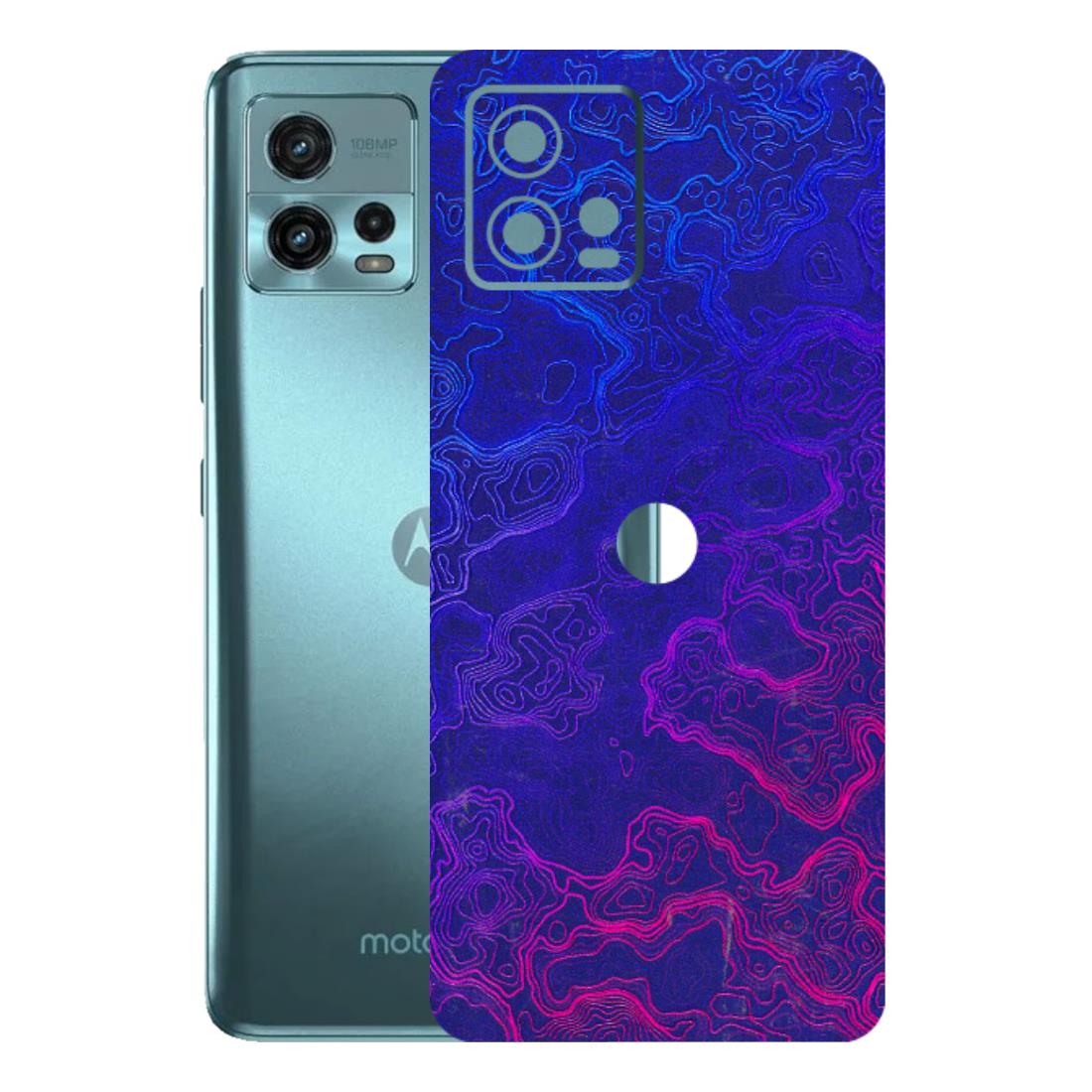 Motorola Phone Skins (All Models) - Purple Ripples Swirl - 3D Embossed Finish (L-314) Motorola Moto G72 (5G)