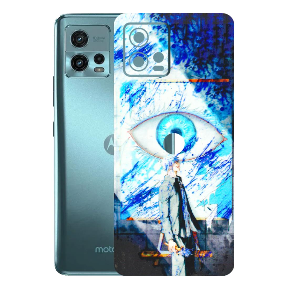 Motorola Phone Skins (All Models) - Anime Sea Blue Eye - 3D Embossed Finish (L-318) Motorola Moto G72 (5G)