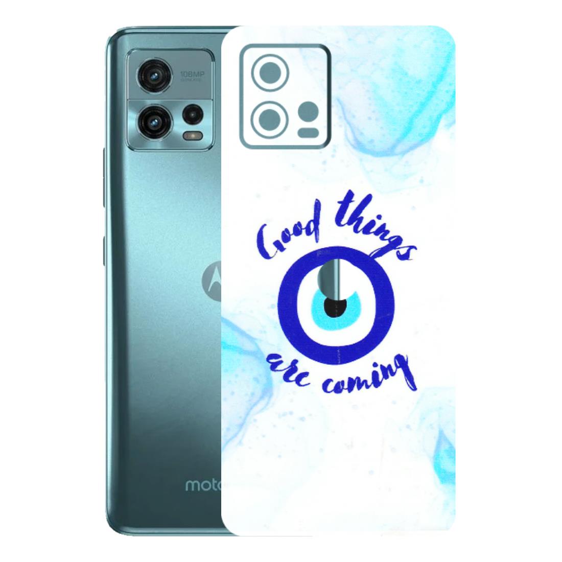 Motorola Phone Skins (All Models) - Evil Eye Good Things Are Coming - 3D Embossed Finish (L-322) Motorola Moto G72 (5G)