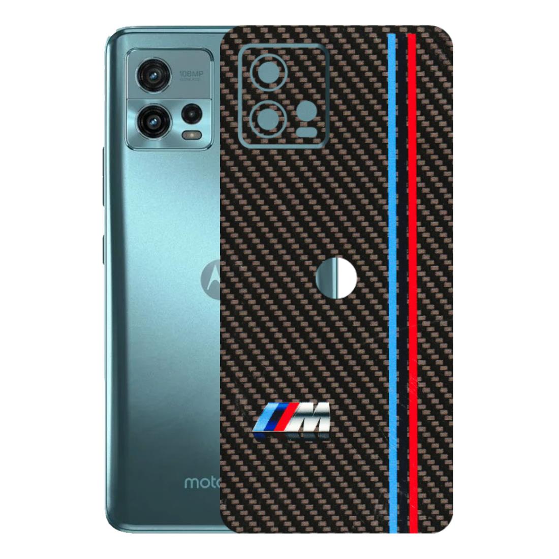Motorola Phone Skins (All Models) - BM Carbon Fiber Feels - 3D Embossed Finish (L-38) Motorola Moto G72 (5G)