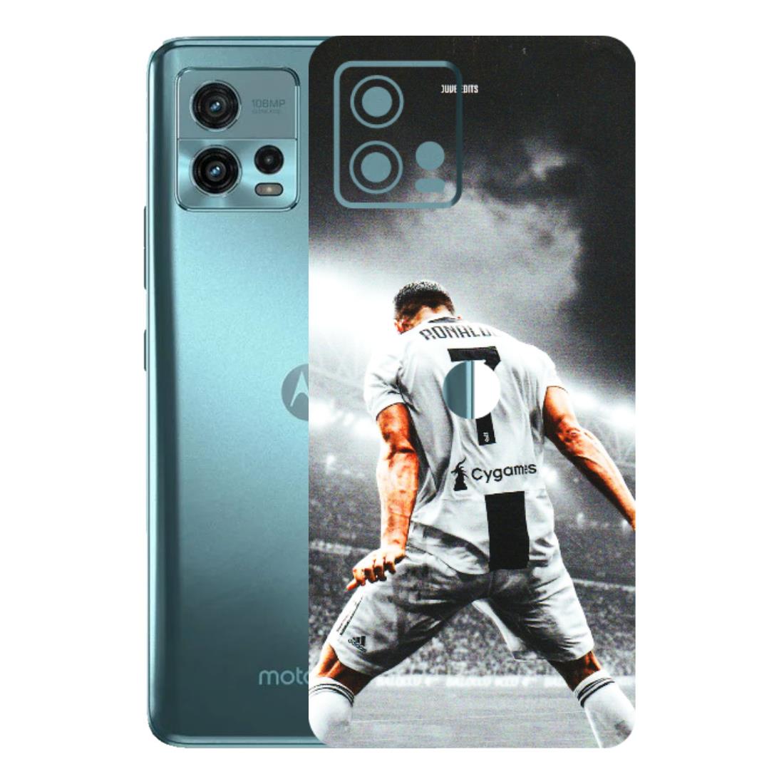 Motorola Phone Skins (All Models) - Ronaldo CR7 Crazy - 3D Embossed Finish (L-44) Motorola Moto G72 (5G)