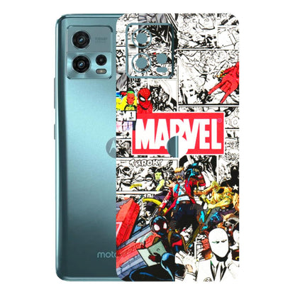 Motorola Phone Skins (All Models) - Marvel Colorful Comic - 3D Embossed Finish (L-64) Motorola Moto G72 (5G)