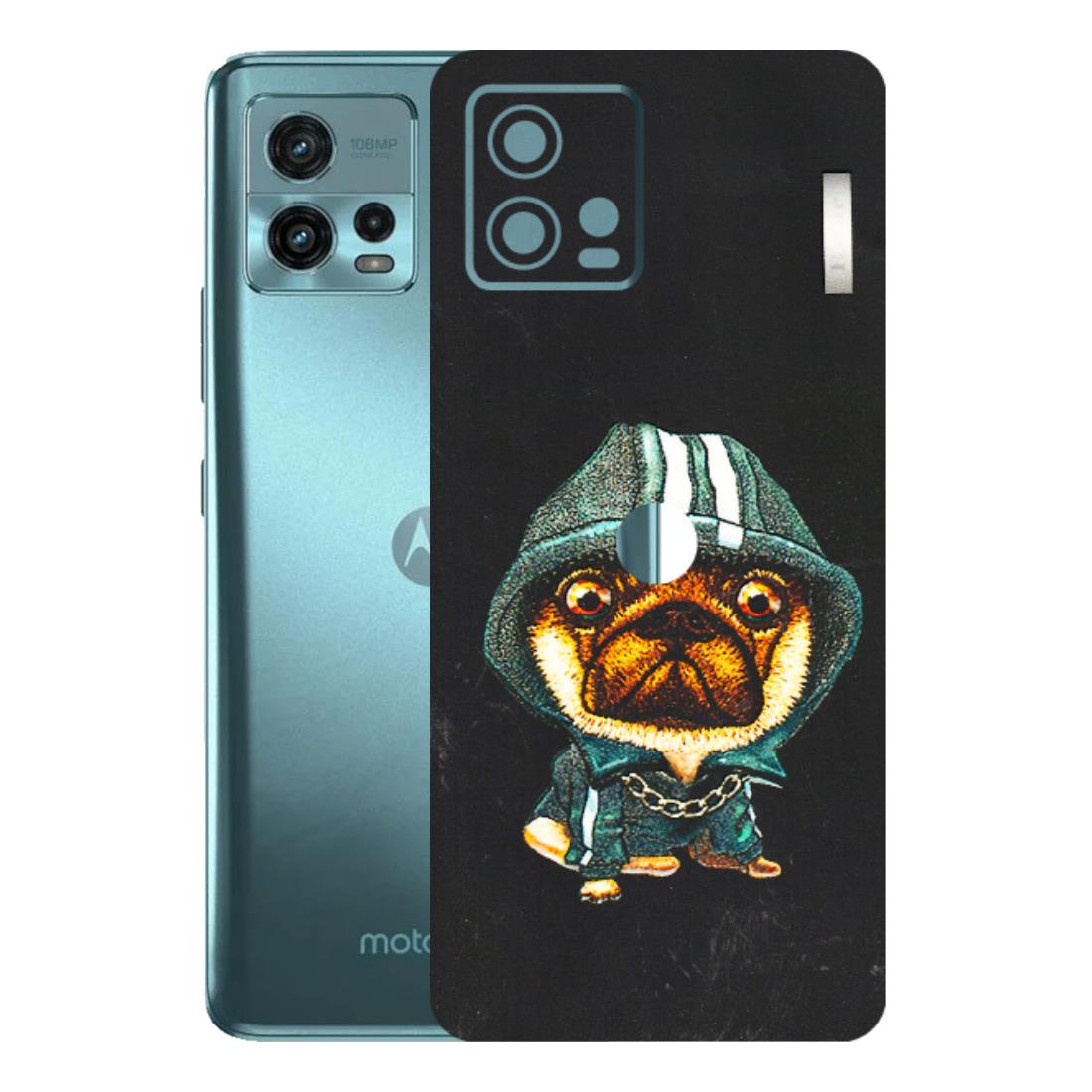 Motorola Phone Skins (All Models) - Puppy N Hoodie - 3D Embossed Finish (L-90) Motorola Moto G72 (5G)