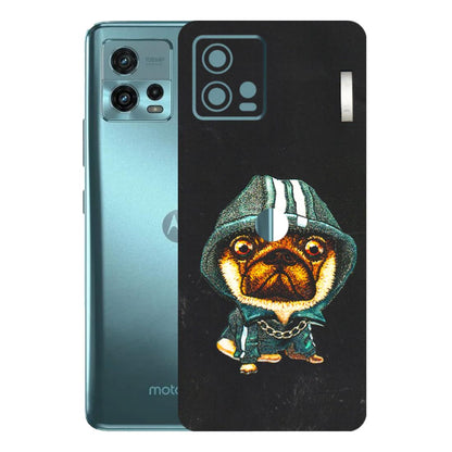 Motorola Phone Skins (All Models) - Puppy N Hoodie - 3D Embossed Finish (L-90) Motorola Moto G72 (5G)