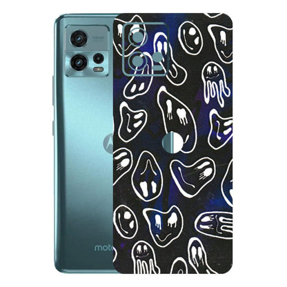 Motorola Phone Skins (All Models) - Distorted Smileys - 3D Embossed Finish (L-92) Motorola Moto G72 (5G)