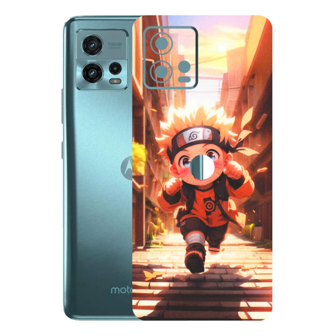 Motorola Phone Skins (All Models) - Naruto Cute Toon Running - Matte Finish (M-04) Motorola Moto G72 (5G)