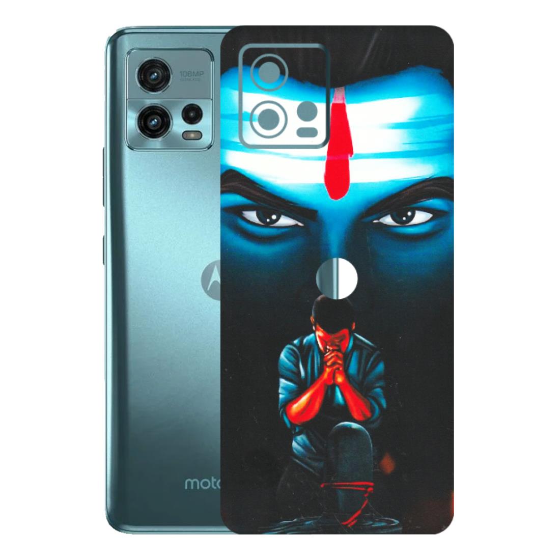 Motorola Phone Skins (All Models) - Mahakal Bhakt - Matte Finish (M-112) Motorola Moto G72 (5G)